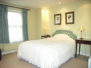 The garden room with double bed - ground floor room with 2 steps up to gain entrance